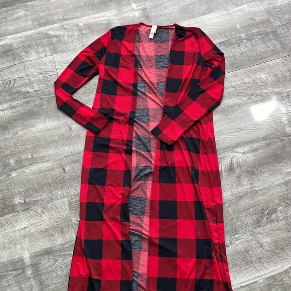 🦬♥️ Buffalo Cardigan Duster Red and Black. Size Small. ♥️🦬 - Picture 4 of 4